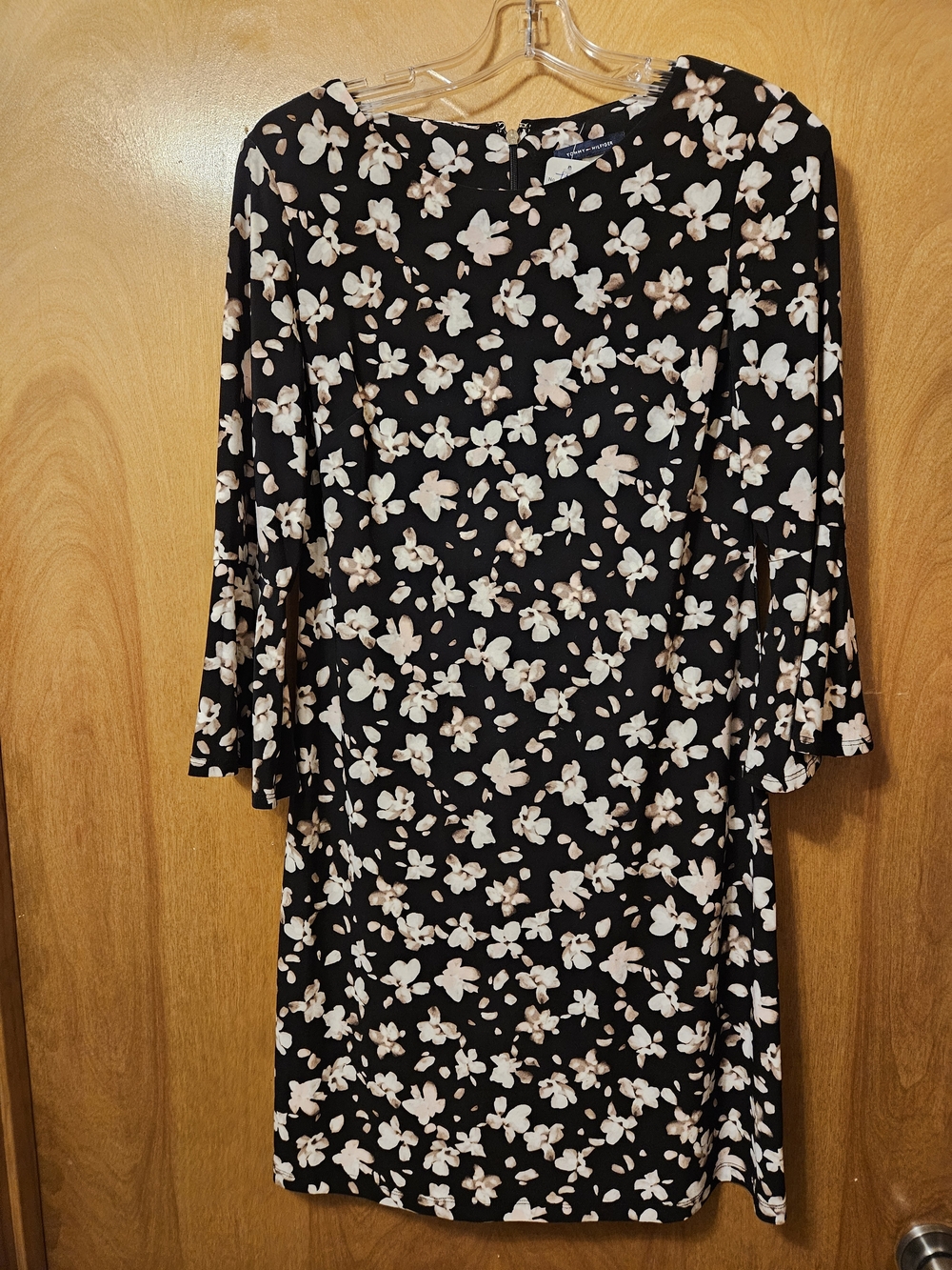 Tommy Hilfiger Black Dress with Cream Floral Print